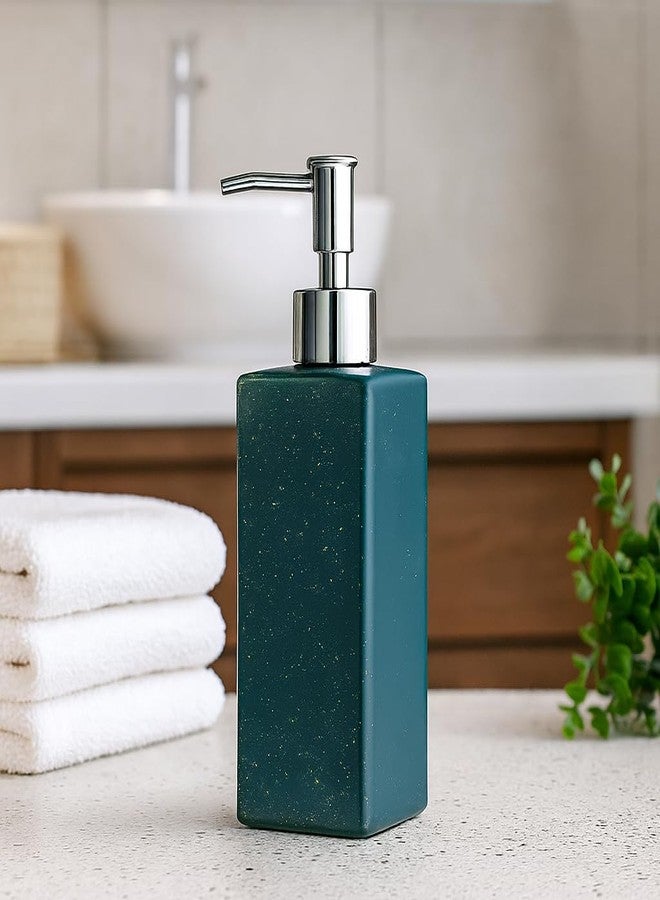 Whizzo® Space Design Durable Handwash Bottle for Wash Basin | Soap Dispenser for Kitchen | Shampoo Dispenser for Bathroom | Handwash Soap Dispenser Pump | Bathroom Accessories (420ML, Green, 087) - Image 1